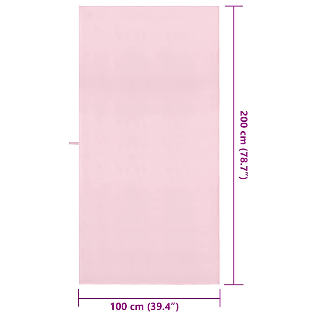 Sporthanddukar 2 pcs Rosa 200 x 100 cm Polyester och polyamid