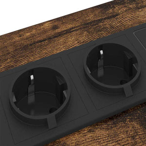 Nattduksbord med låda Rökt ek 30 x 48 x 61 cm Konstruerat trä