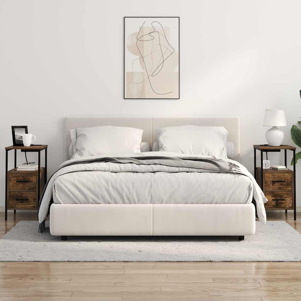 Nattduksbord med låda Rökt ek 30 x 48 x 61 cm Konstruerat trä