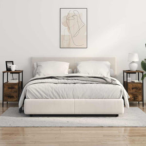 Nattduksbord med låda Rökt ek 30 x 48 x 61 cm Konstruerat trä