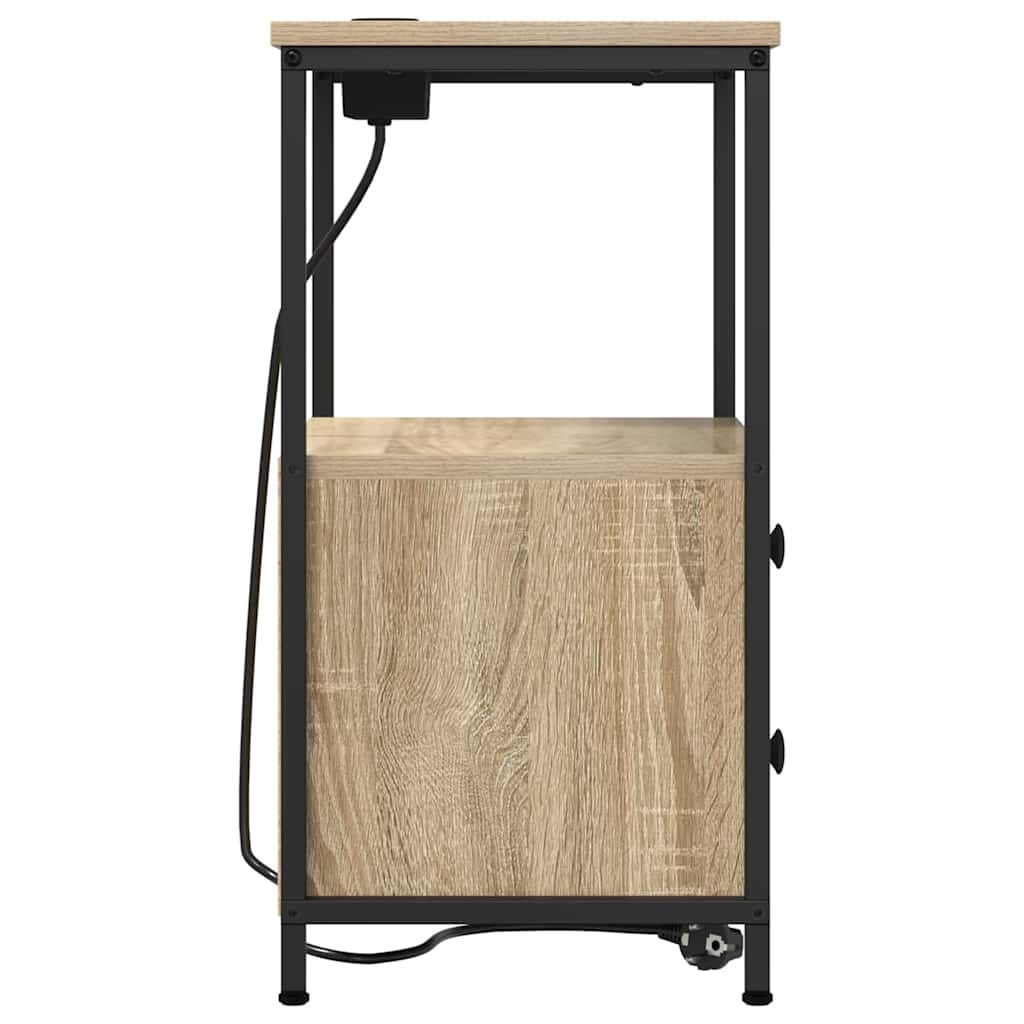 Nattduksbord med låda Sonoma-ek 40 x 31 x 60 cm Konstruerat trä