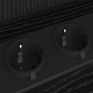 Nattduksbord 2 pcs Svart Ek 38 x 31 x 61 cm Konstruerat trä