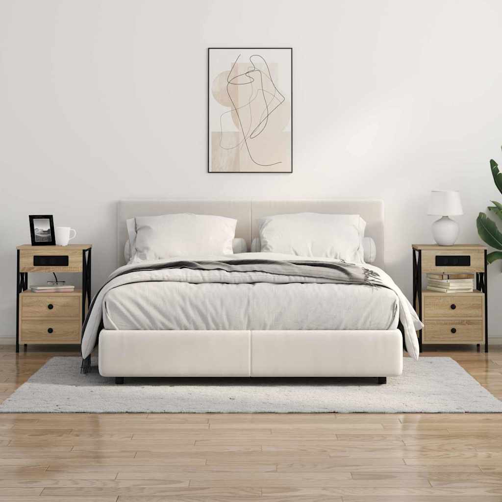 Nattduksbord med låda Sonoma-ek 40 x 31 x 60 cm Konstruerat trä