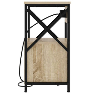 Nattduksbord med låda Sonoma-ek 40 x 31 x 60 cm Konstruerat trä