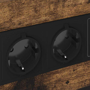 Nattduksbord med låda Rökt ek 40 x 31 x 60 cm Konstruerat trä