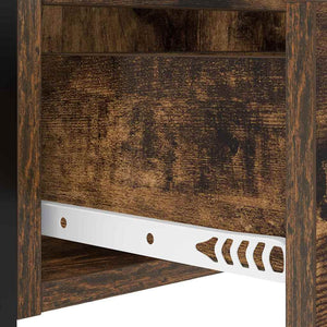 Nattduksbord med låda Rökt ek 40 x 31 x 60 cm Konstruerat trä