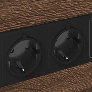 Nattduksbord med låda Brun Ek 40 x 31 x 60 cm Konstruerat trä