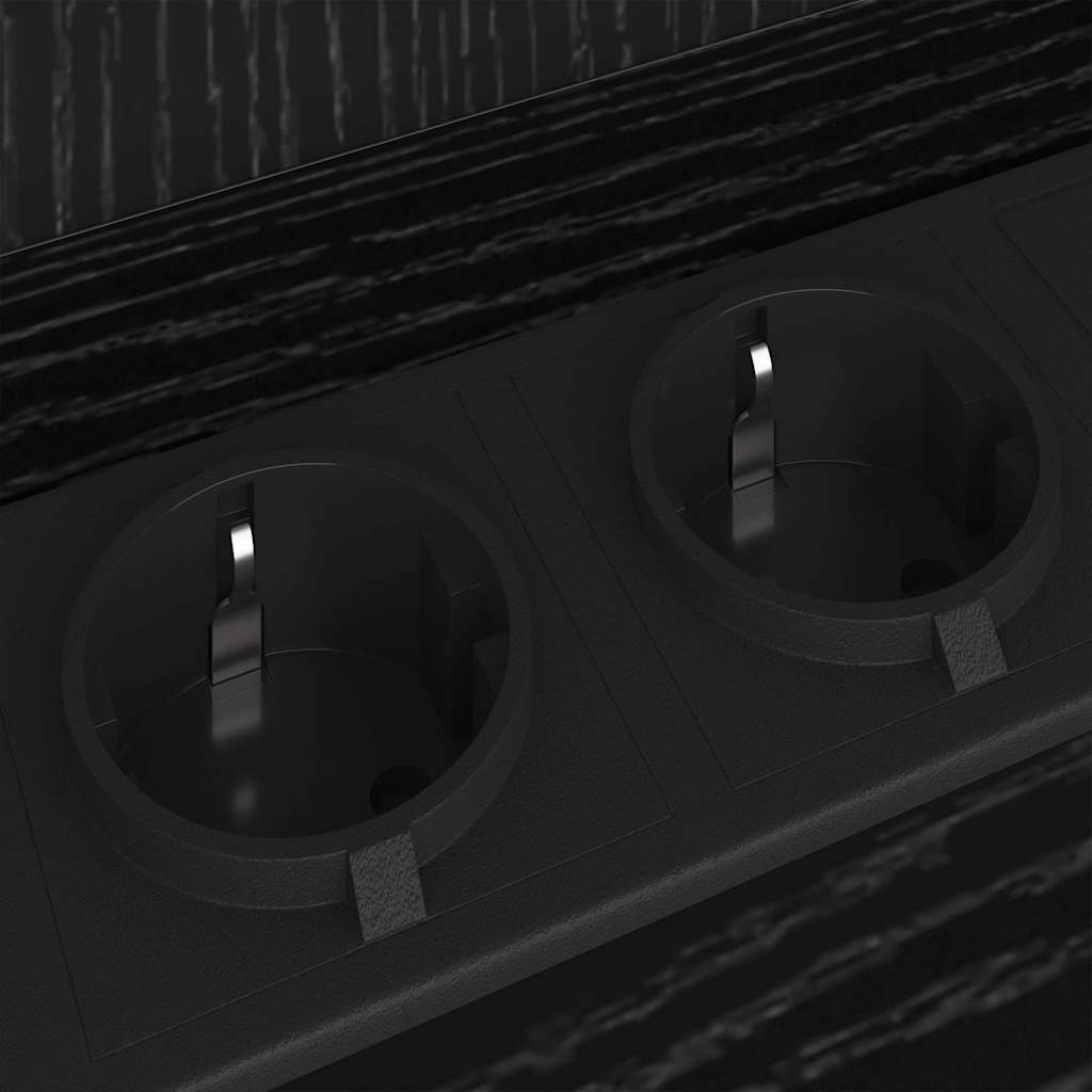 Nattduksbord 2 pcs Svart Ek 40 x 40 x 61 cm Konstruerat trä