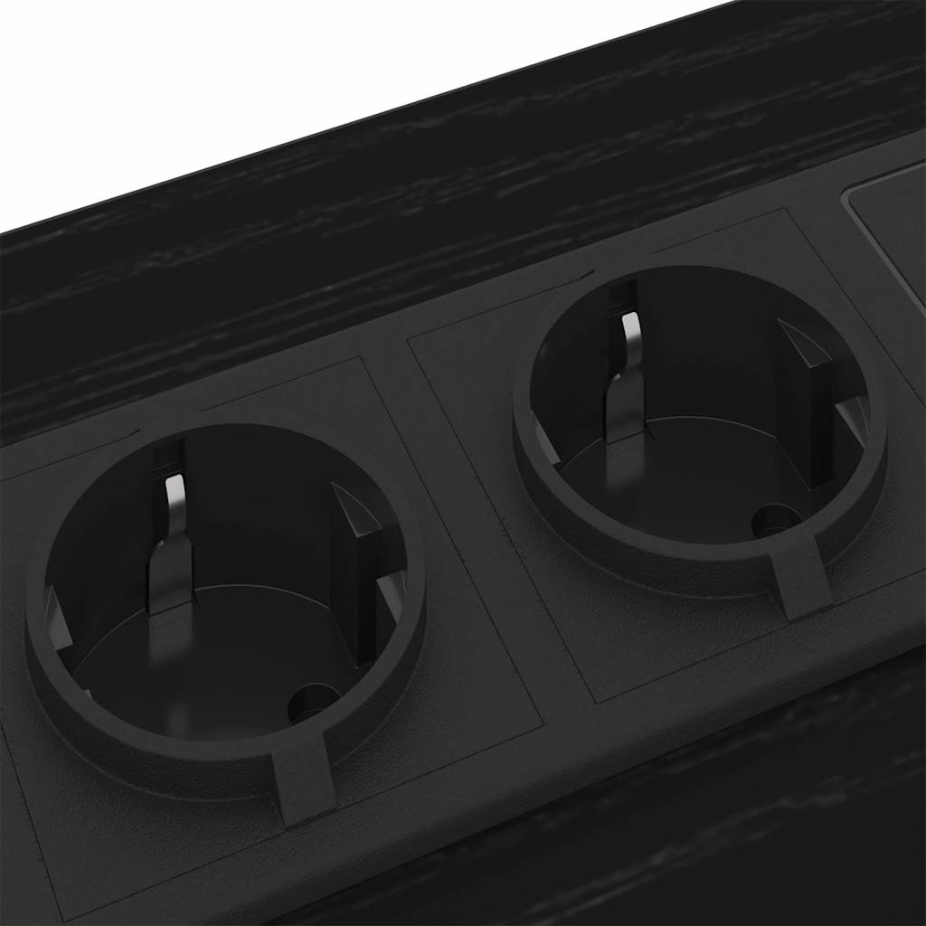 Nattduksbord 2 pcs Svart Ek 42 x 41 x 61 cm Konstruerat trä