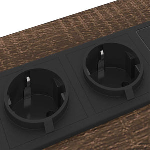 Nattduksbord med låda Brun Ek 42 x 41 x 61 cm Konstruerat trä