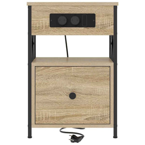 Nattduksbord med låda Sonoma-ek 40 x 31 x 60 cm Konstruerat trä