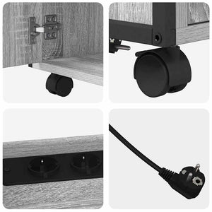 Skåp med laddstation Grå Sonoma 61 x 46 x 67 cm Konstruerat trä