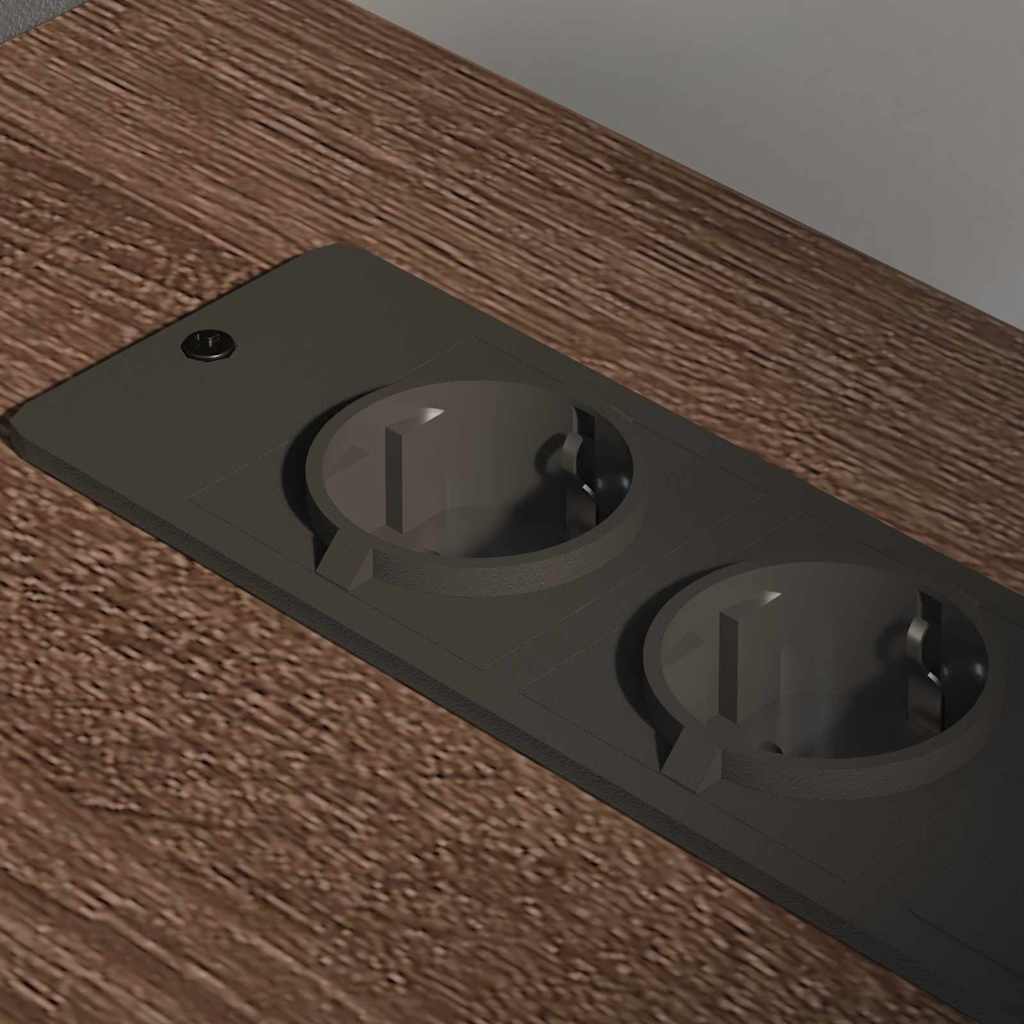 Skåp med laddstation Brun Ek 61 x 46 x 67 cm Konstruerat trä