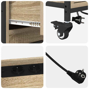 Skåp med laddstation Sonoma-ek 76 x 41 x 72 cm Konstruerat trä