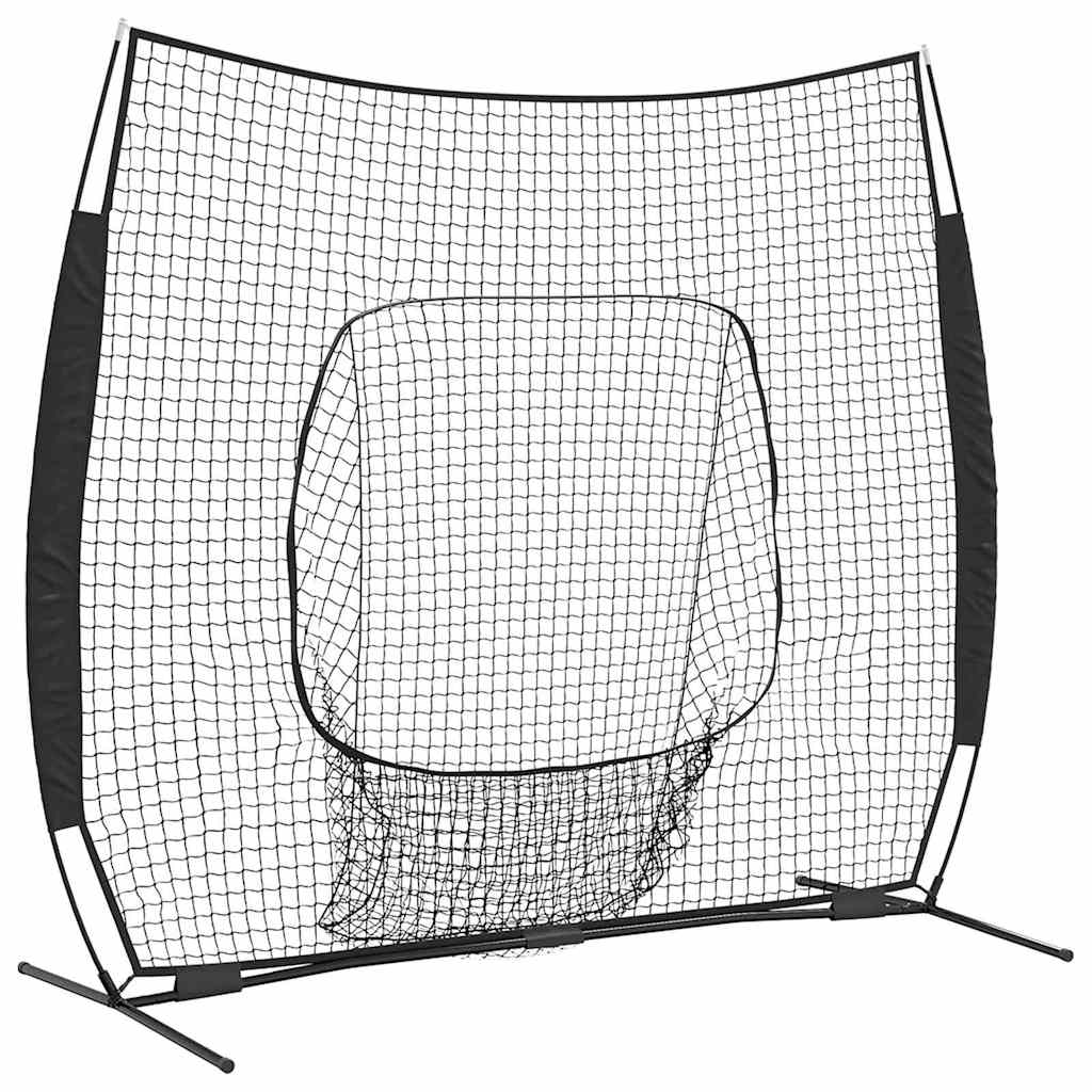 Basebollnät för träning Svart 250 x 106 x 209 cm Polyester