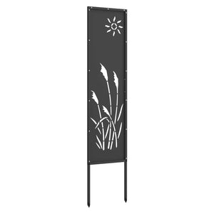 Trädgårds integritetsskärm Svart 32 x 140 cm Kallvalsat stål