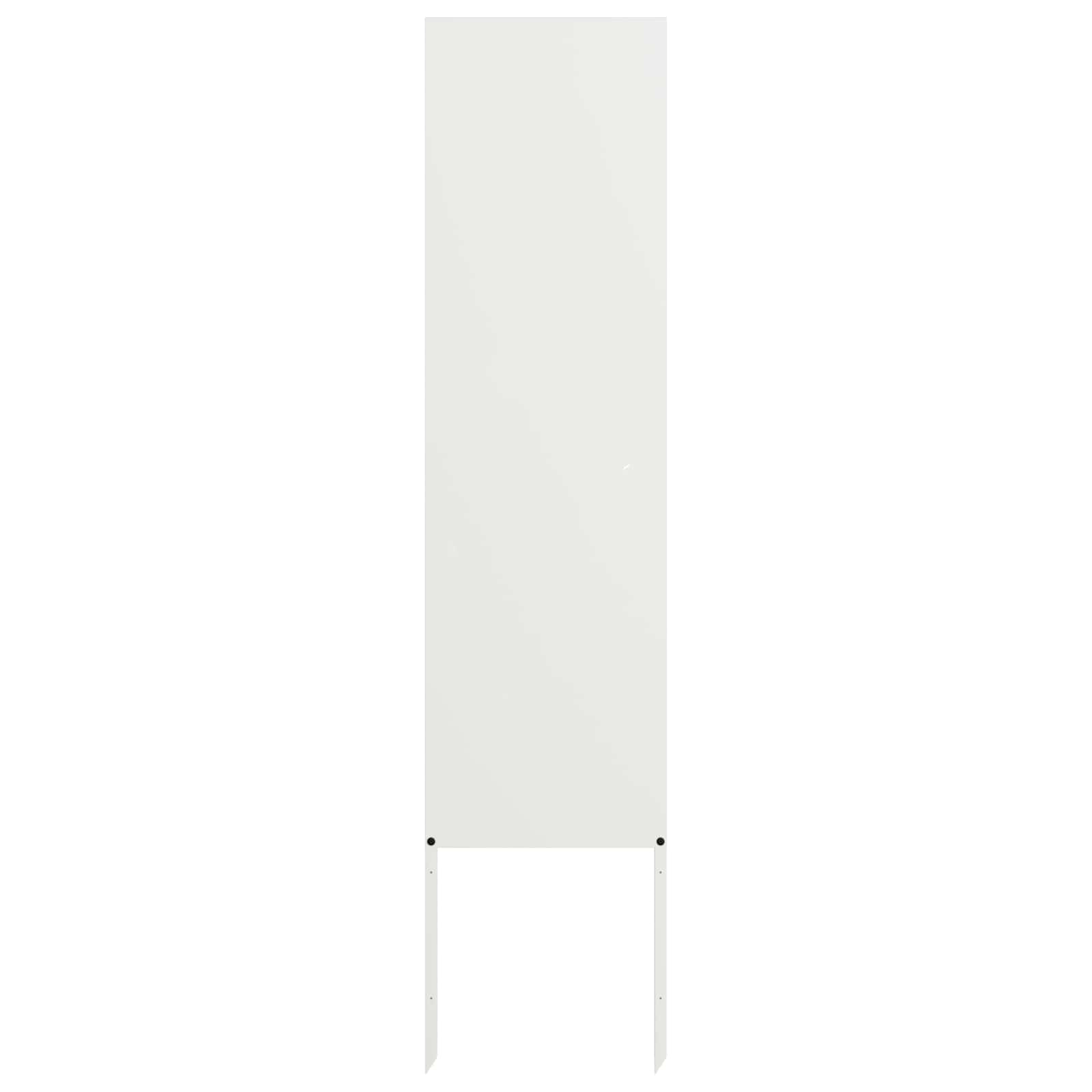 Trädgårds integritetsskärm Vit 32 x 140 cm Kallvalsat stål