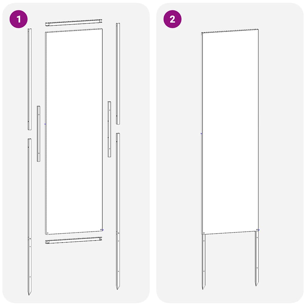 Trädgårds integritetsskärm Antracit 32 x 140 cm Kallvalsat stål