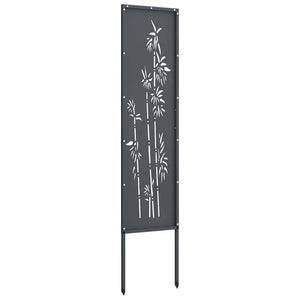 Trädgårds integritetsskärm Antracit 32 x 140 cm Kallvalsat stål