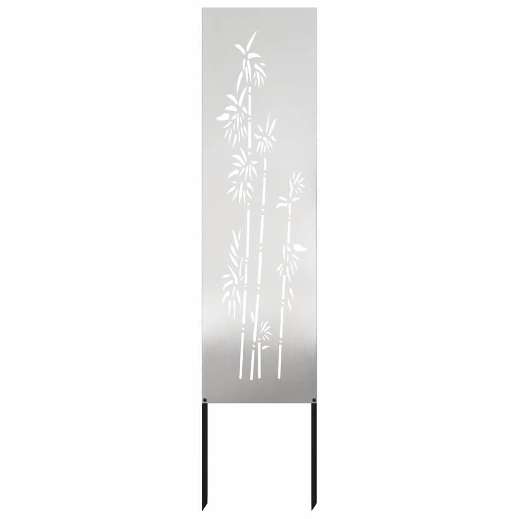 Trädgårds integritetsskärm Silver 32 x 140 cm Rostfritt stål