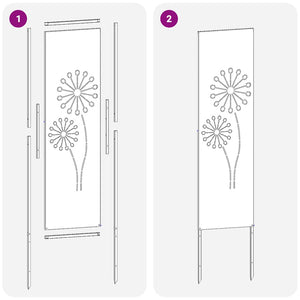 Trädgårds integritetsskärm Vit 32 x 140 cm Kallvalsat stål