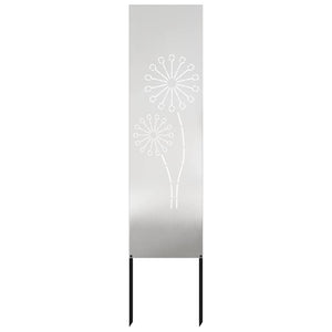 Trädgårds integritetsskärm Silver 32 x 140 cm Rostfritt stål
