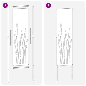 Trädgårds integritetsskärm Antracit 32 x 140 cm Kallvalsat stål