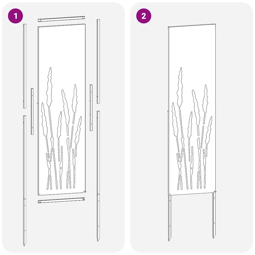 Trädgårds integritetsskärm Silver 32 x 140 cm Rostfritt stål
