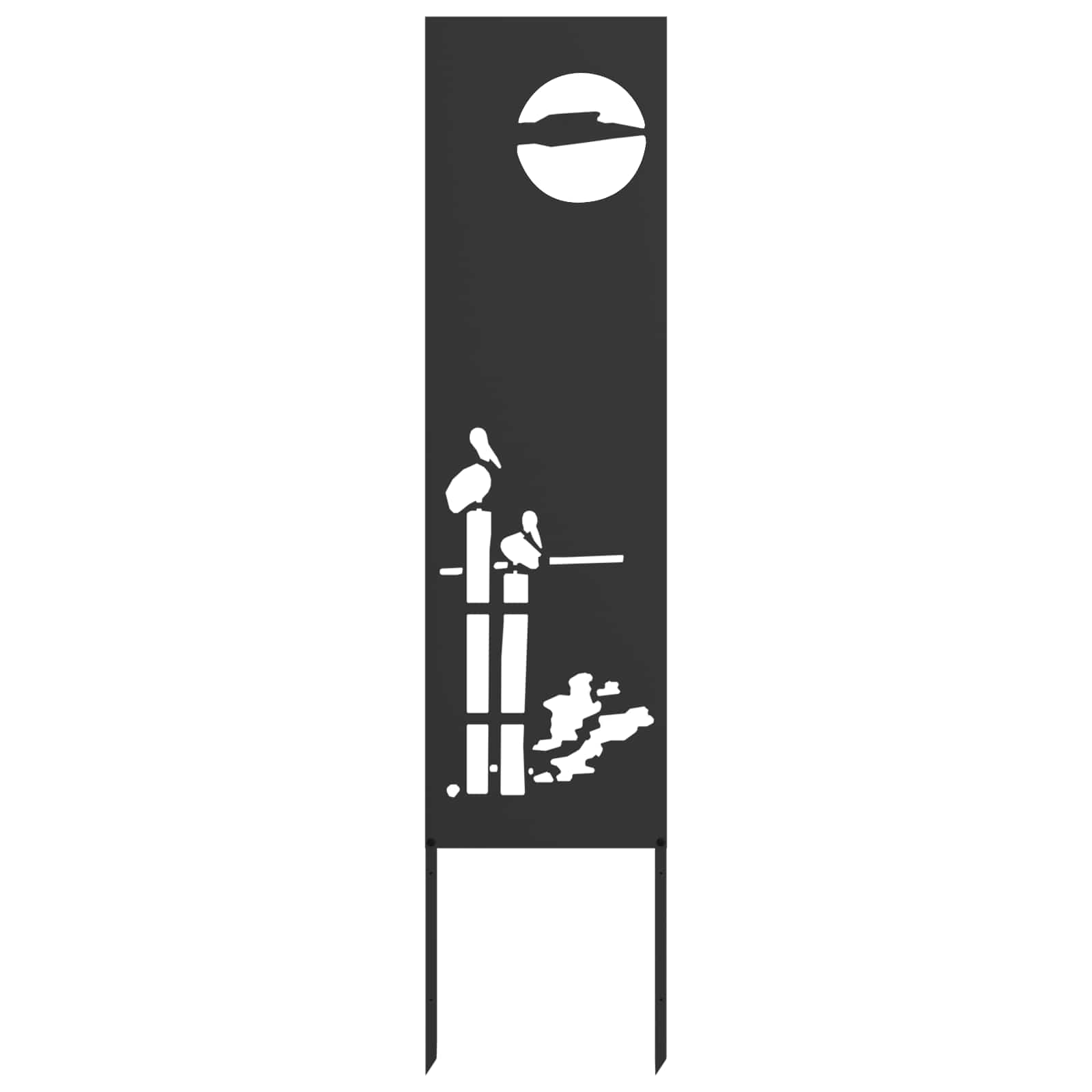 Trädgårds integritetsskärm Svart 32 x 140 cm Kallvalsat stål