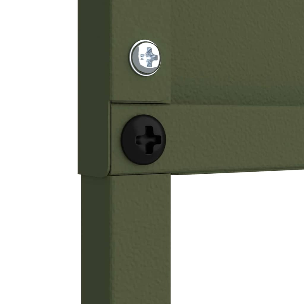 Trädgårds integritetsskärm Olivgrön 32 x 140 cm Kallvalsat stål