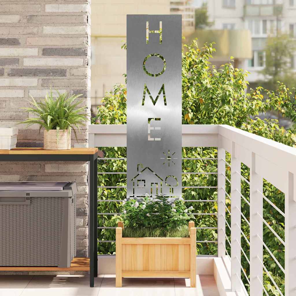 Trädgårds integritetsskärm Silver 32 x 140 cm Rostfritt stål