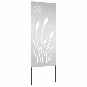 Trädgårds integritetsskärm Silver 50 x 140 cm Rostfritt stål
