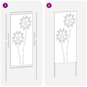 Trädgårds integritetsskärm Silver 50 x 140 cm Rostfritt stål