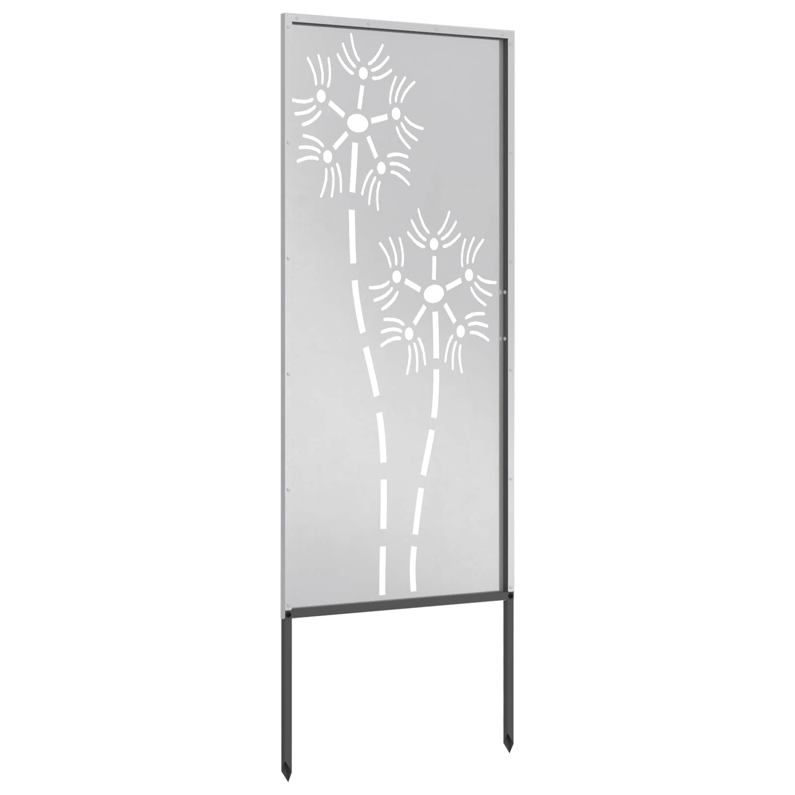Trädgårds integritetsskärm Silver 50 x 140 cm Rostfritt stål