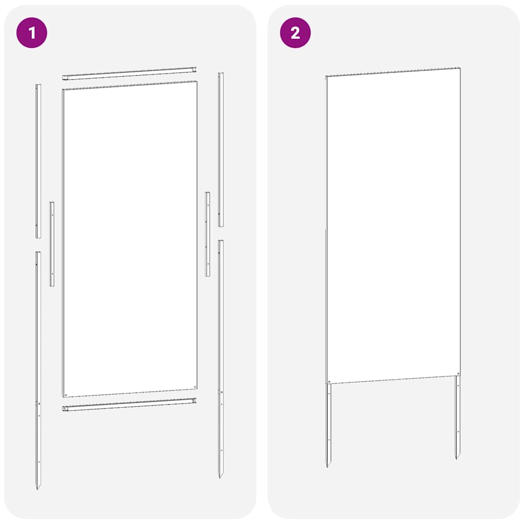 Trädgårds integritetsskärm Svart 50 x 140 cm Kallvalsat stål