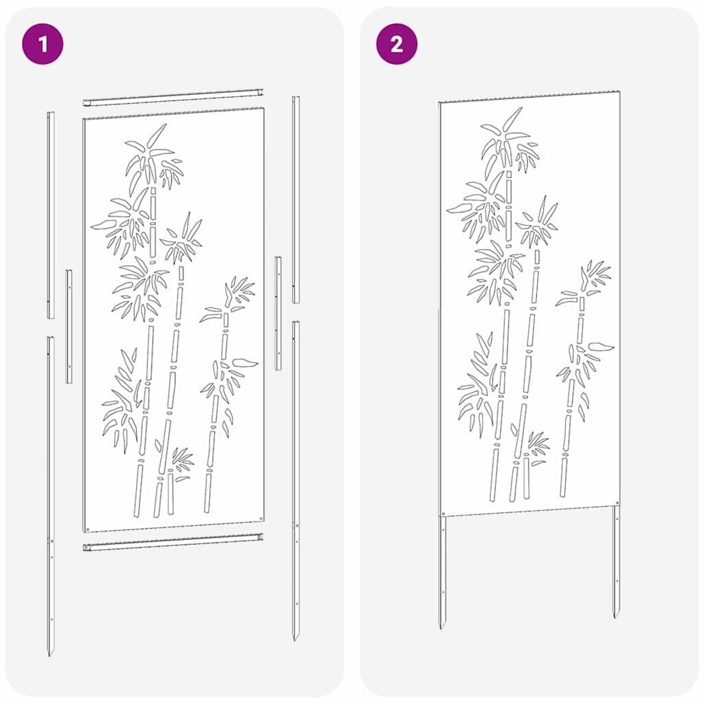 Trädgårds integritetsskärm Silver 50 x 140 cm Rostfritt stål