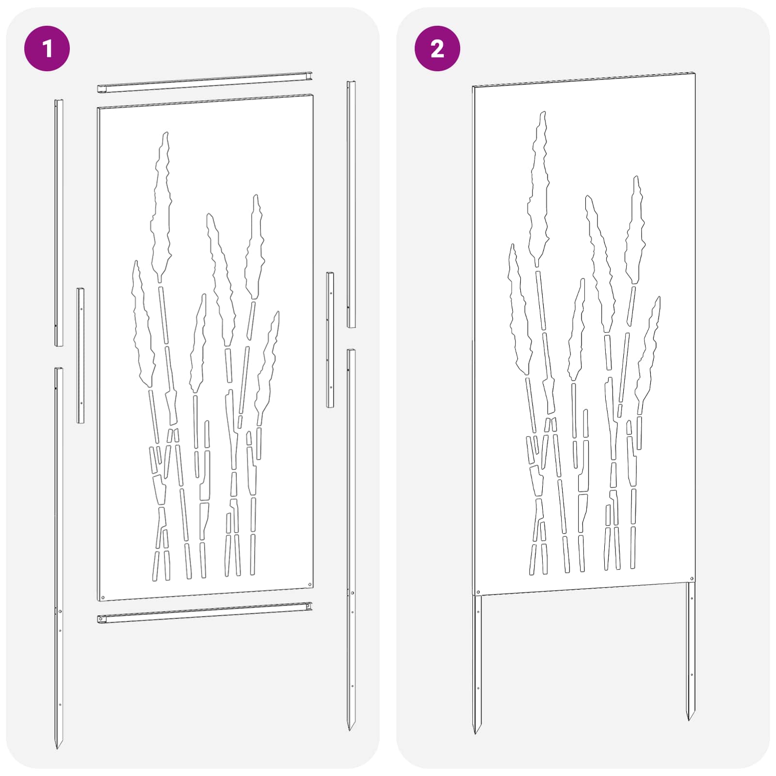 Trädgårds integritetsskärm Svart 50 x 140 cm Kallvalsat stål