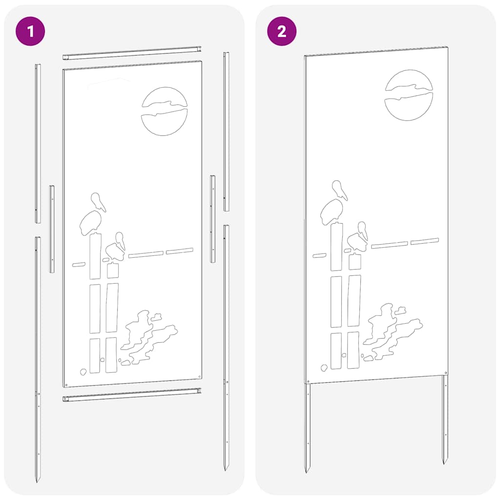 Trädgårds integritetsskärm Olivgrön 50 x 140 cm Kallvalsat stål