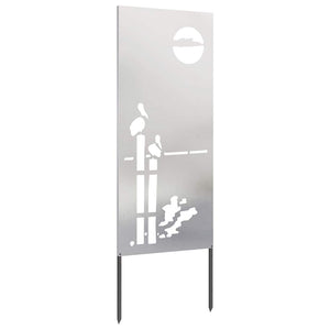 Trädgårds integritetsskärm Silver 50 x 140 cm Rostfritt stål