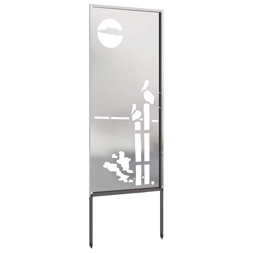 Trädgårds integritetsskärm Silver 50 x 140 cm Rostfritt stål