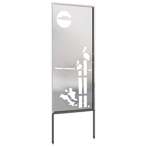 Trädgårds integritetsskärm Silver 50 x 140 cm Rostfritt stål