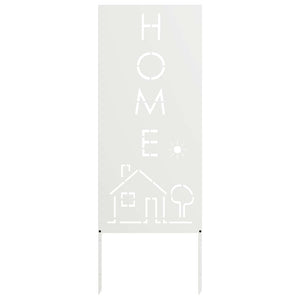 Trädgårds integritetsskärm Vit 50 x 140 cm Kallvalsat stål