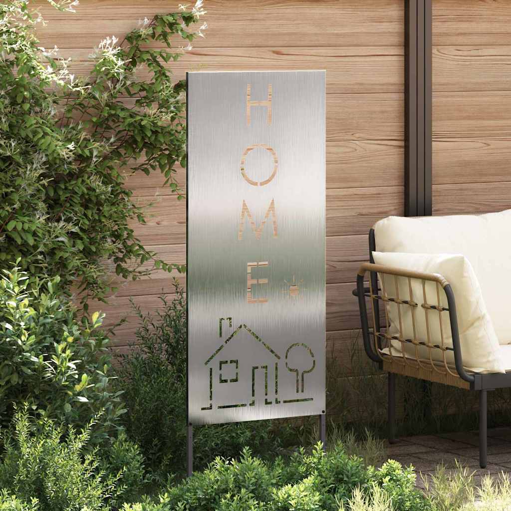 Trädgårds integritetsskärm Silver 50 x 140 cm Rostfritt stål