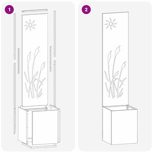 Trädgårds integritetsskärm Olivgrön 32 x 140 cm Kallvalsat stål