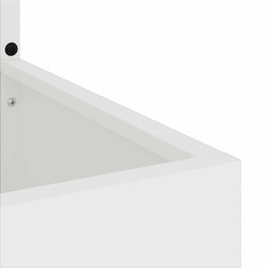 Trädgårds integritetsskärm Vit 32 x 140 cm Kallvalsat stål