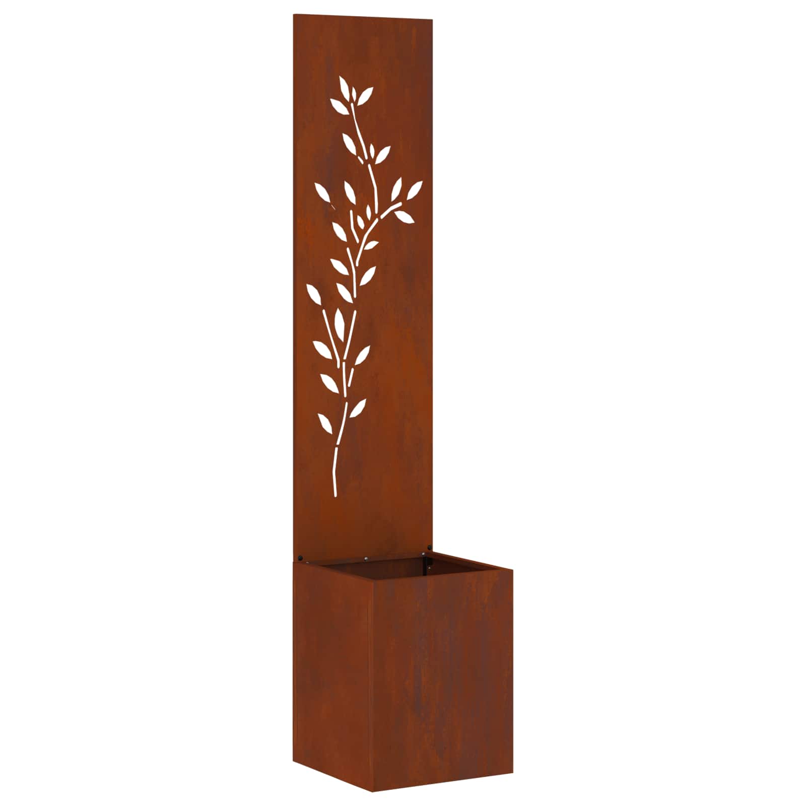 Trädgårds integritetsskärm Rostig 32 x 32 x 150 cm cortenstål