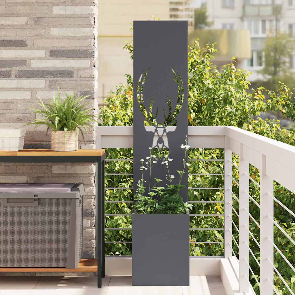 Trädgårds integritetsskärm Antracit 32 x 140 cm Kallvalsat stål