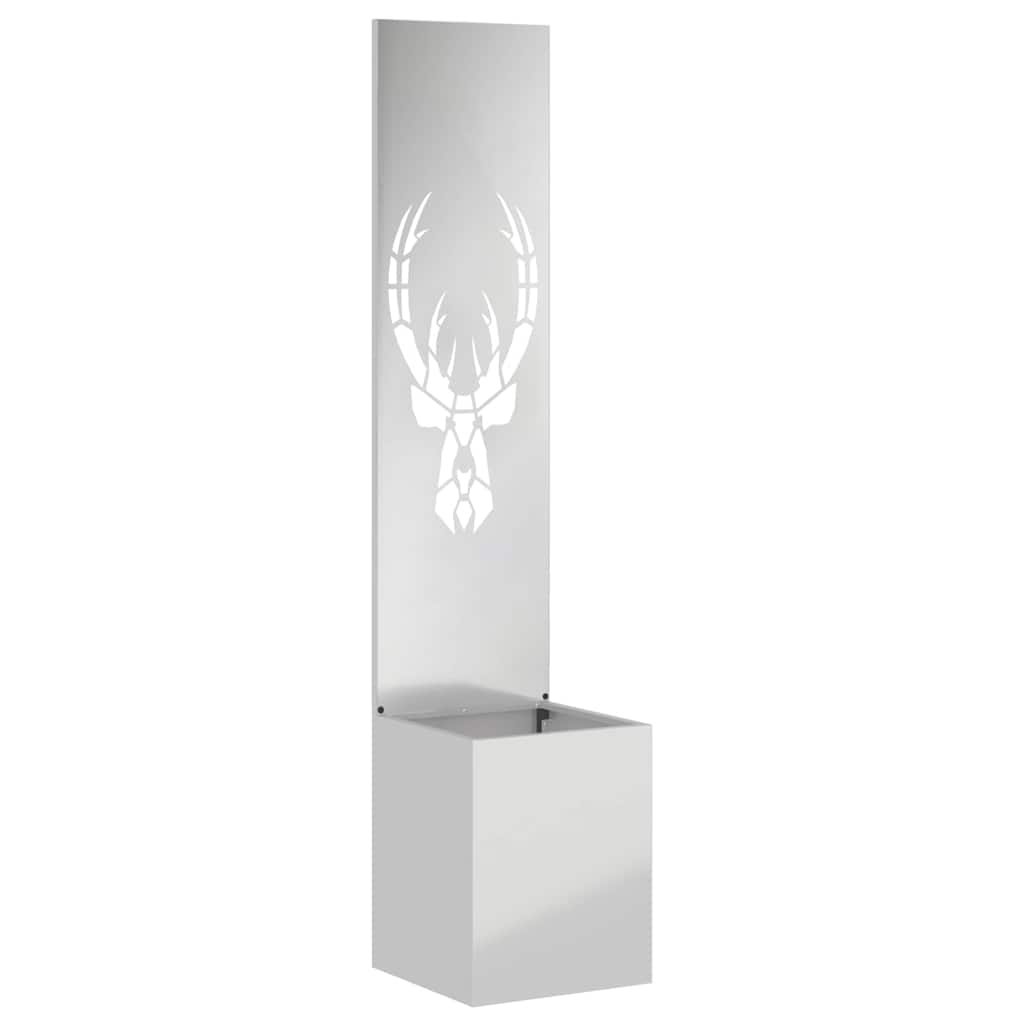 Trädgårds integritetsskärm Silver 32 x 140 cm Galvaniserat stål