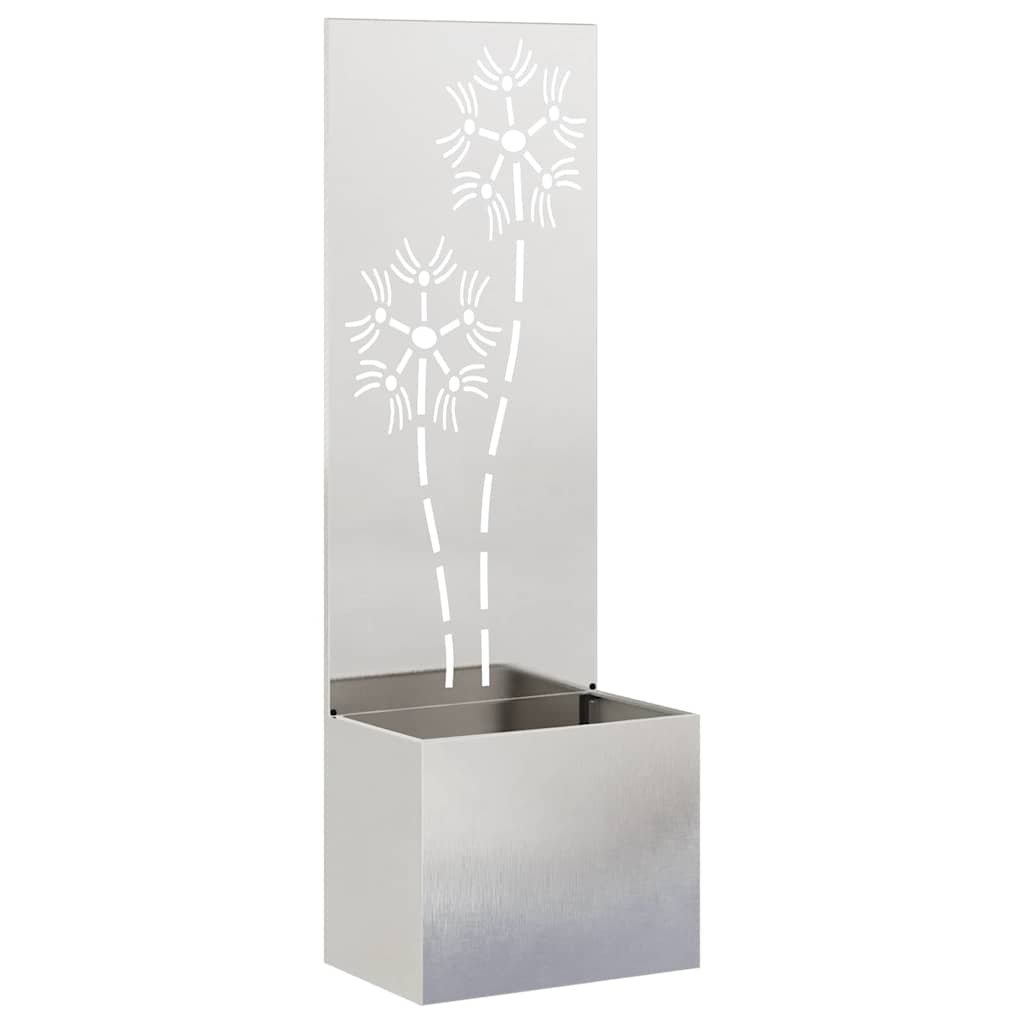 Trädgårds integritetsskärm Blommor Silver 50 x 32 x 150 cm