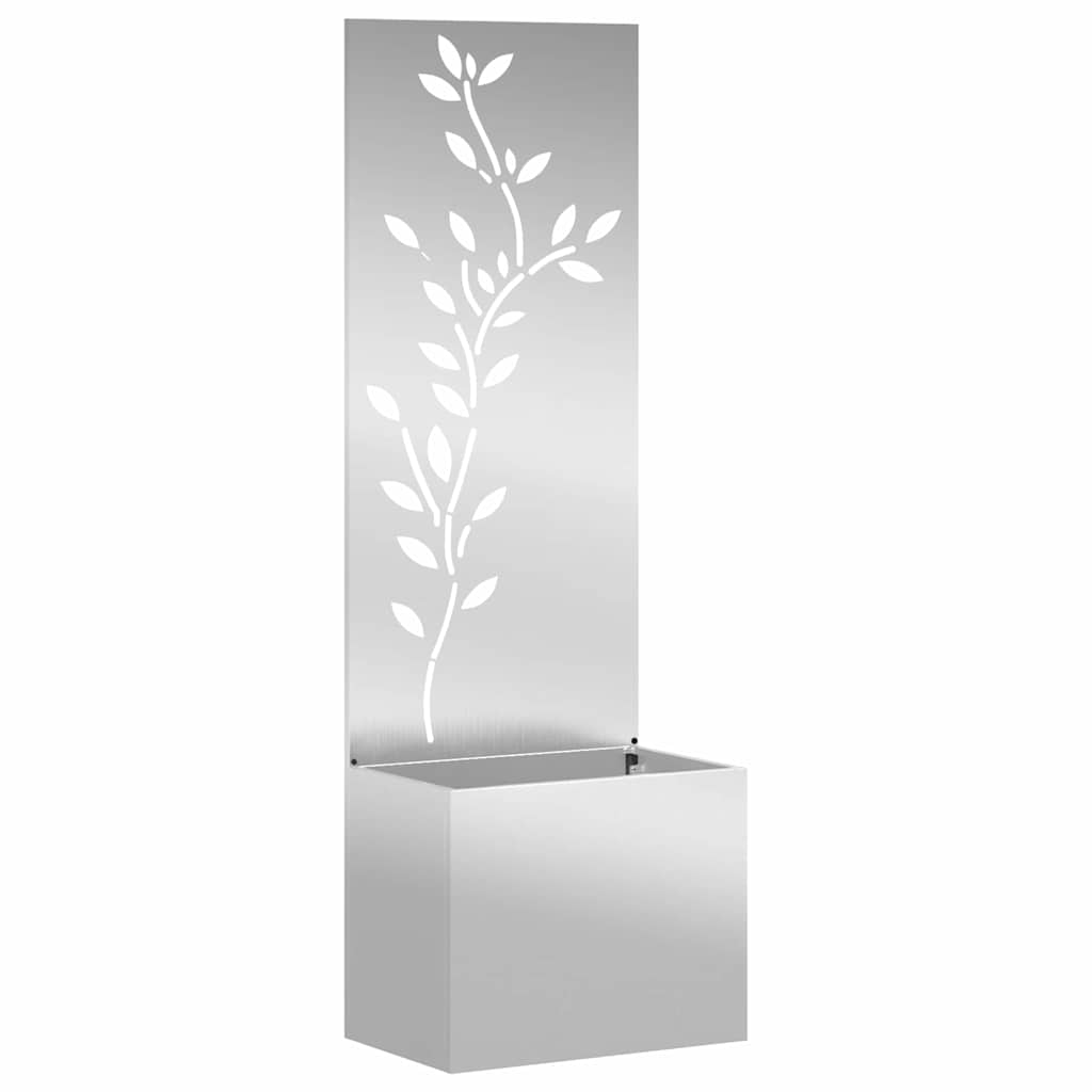 Trädgårds integritetsskärm Blommor Silver 50 x 32 x 150 cm